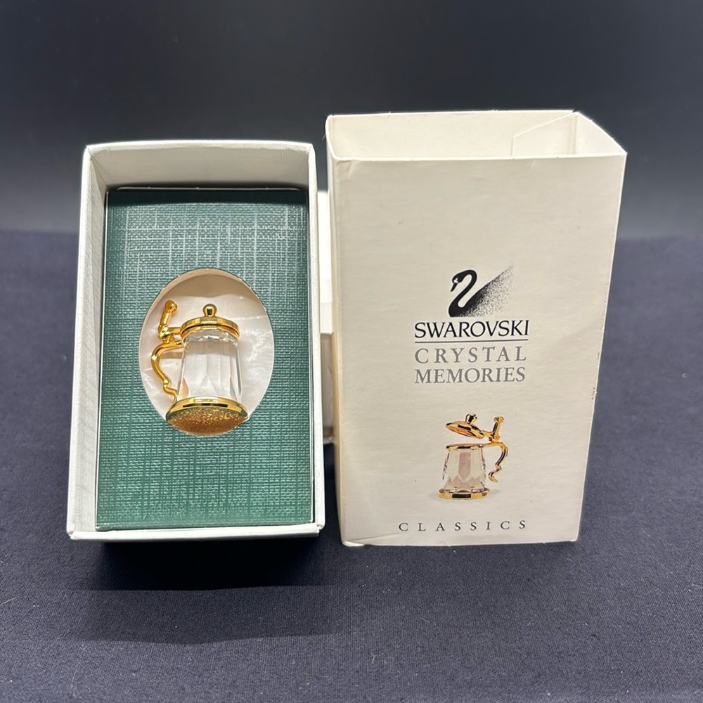 Swarovski Figurine Crystal Memories – Classic Beer Stein Hinged Lid #173369